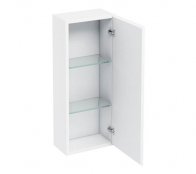 Britton Bathrooms White Single Door Wall Unit With Mirrored Door