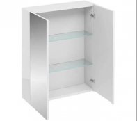 Britton Bathrooms White Double Door Wall Unit With Mirrored Doors