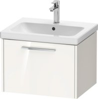 Duravit D-Code 584mm x 460mm 1 Drawer Wall Hung Vanity Unit - Gloss White