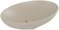 Villeroy & Boch Loop & Friends 560 x 380mm Oval Countertop Basin with Overflow - Almond