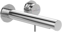 Villeroy & Boch Loop & Friends Wall-Mounted Single-Lever Basin Mixer - Chrome