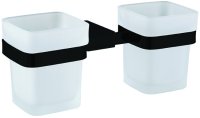 The White Space Legend Double Tumbler & Holder - Black