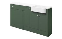 Purity Collection Belinda 1542mm Basin Toilet & 1 Door Unit Pack (RH) - Matt Sage Green