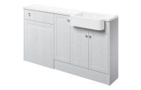 Purity Collection Belinda 1542mm Basin Toilet & 1 Door Unit Pack (RH) - Satin White Ash