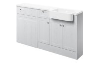 Purity Collection Belinda 1542mm Basin Toilet & 1 Drawer 1 Door Unit Pack (RH) - Satin White Ash