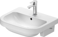 Duravit D-Code 550mm Semi-Recessed Basin - Gloss White