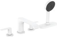 Hansgrohe Vivenis 4-Hole Rim Mounted Bath Mixer with Sbox - Matt White