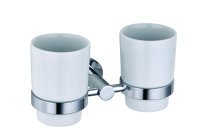 The White Space Capita Double Tumbler & Holder - Chrome