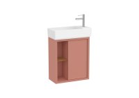 Roca Tura 550mm Compact Vanity Unit with One Drawer, Side Shelf and Basin - Light Terracota