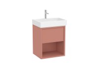 Roca Tura 550mm Vanity Unit with One Drawer, Bottom Shelf and 1 Tap Hole Basin - Light Terracota