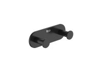 Roca Hotels Round Double Robe Hook - Matt Black