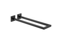 Roca Hotels Square 400mm Double Towel Rail - Matt Black