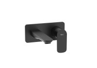 Roca Cala Wall-Mounted Basin Mixer - Matt Black