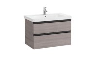 Roca Domi 800mm Two Drawer Vanity Unit with Basin - City Oak