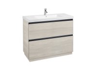 Roca Lander 1000mm 2 Drawer Vanity Unit & Central Basin - Nordic Ash