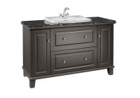 Roca Carmen 1300mm Vanity Unit (for Countertop Basin) - Anthracite Satin