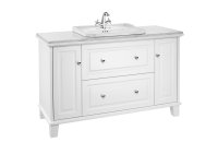 Roca Carmen 1300mm Vanity Unit (for Countertop Basin) - White Satin