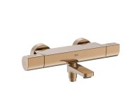 Roca T-1000 Wall-Mounted Bath/Shower Mixer - Rose Gold