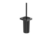 Roca Tempo Wall-Mounted Toilet Brush - Brushed Titanium Black