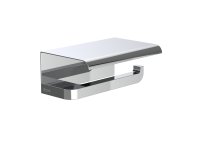 Roca Record Toilet Roll Holder with Cover - Chrome