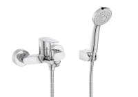 Roca Victoria Plus Wall-Mounted Bath-Shower Mixer with Accessories - Chrome