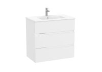 Roca Victoria-N 800mm Vanity Unit with Three Drawers & Basin - Matt White