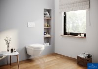 Villeroy & Boch Viconnect Pro 2.0 Wall Installation Frame Bundle with Architectura Round WC & White Flush Plate