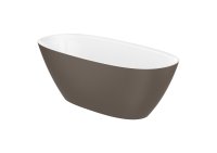 Roca Ariane 1650mm Stonex Oval Bath with Click-Clack Waste - Coffee