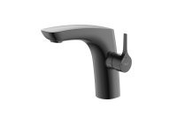 Roca Insignia Single Lever Medium Height Basin Mixer - Brushed Titanium Black