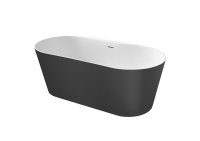 Roca Raina 1600mm Freestanding Oval Bath - Onyx