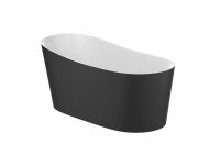 Roca Maui 1500mm Freestanding Bath with Click-Clack Waste - Black