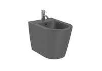 Roca Inspira Round Back-to-Wall Bidet - Onyx