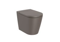 Roca Inspira Round Back-to-Wall Rimless Toilet - Coffee