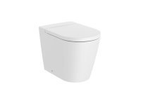 Roca Inspira Round Back-to-Wall Rimless Toilet - Matt White