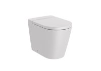 Roca Inspira Round Back-to-Wall Rimless Toilet - Pearl