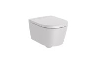 Roca Inspira Compact Round Wall-Hung Rimless Toilet - Pearl