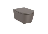 Roca Inspira Round Wall-Hung Rimless Toilet - Coffee