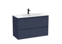 Roca Tenue 1000mm 2 Drawer Vanity Unit & Basin - Matt Blue