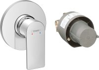 Hansgrohe Rebris E Single Lever Shower Mixer Set for Concealed Installation - Chrome