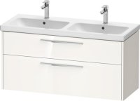 Duravit D-Code 1184mm x 460mm 2 Drawer Wall Hung Vanity Unit - Gloss White