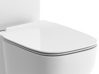 Purity Collection Daybreak Slim Square Soft Close Toilet Seat - White