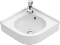 Villeroy & Boch O.Novo 400 x 320 x 145mm Corner Basin with Overflow - White Alpin