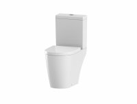 The White Space Lab Rimless Open Back Close Coupled Toilet - White