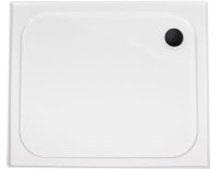 Coram 900 x 760mm Stone Resin Shower Tray with 4 Upstands - White