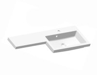 The White Space Vital 1200mm Right Hand Vanity Basin - White