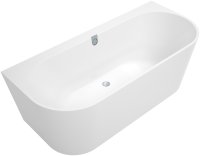 Villeroy & Boch Oberon 2.0 1800 x 800mm Back-To-Wall Double-Ended Bath - White Alpin