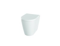 The White Space Lab Rimless Back to Wall Toilet - White