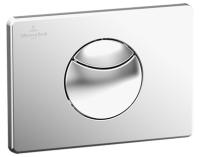 Villeroy & Boch ViConnect 100S Dual Flush Plate - Brushed Chrome