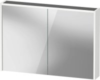 Duravit D-Code 1000mm x 700mm Illuminated 2 Door Mirror Cabinet - Matt White