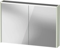 Duravit D-Code 1000mm x 700mm Illuminated 2 Door Mirror Cabinet - Pale Green